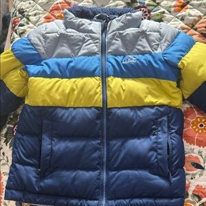 L.L. Bean Kids Puffer Jacket - Blue & Yellow